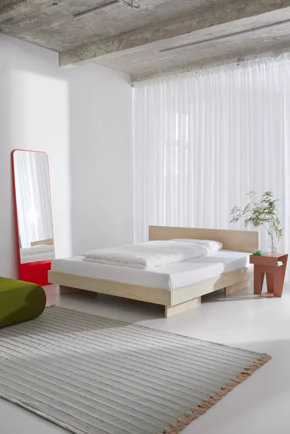 Objekte Unserer Tage Zians Bed Met Hoofdbord 180x200 Walnoot Naturel 5 Objekte Unserer Tage Zians Bed Met Hoofdbord 180x200 Walnoot Naturel - Afbeelding 3