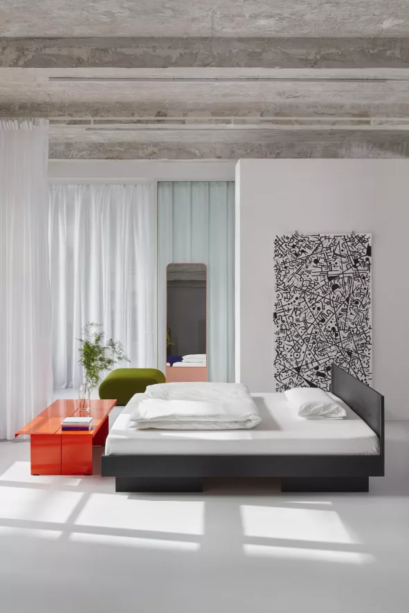 Objekte Unserer Tage Zians Bed Met Hoofdbord 160x200 Walnoot Naturel 11 Objekte Unserer Tage Zians Bed Met Hoofdbord 160x200 Walnoot Naturel - Afbeelding 9