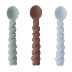OYOY Mellow Lepels Set Van 3 Blue, Taupe, Mint