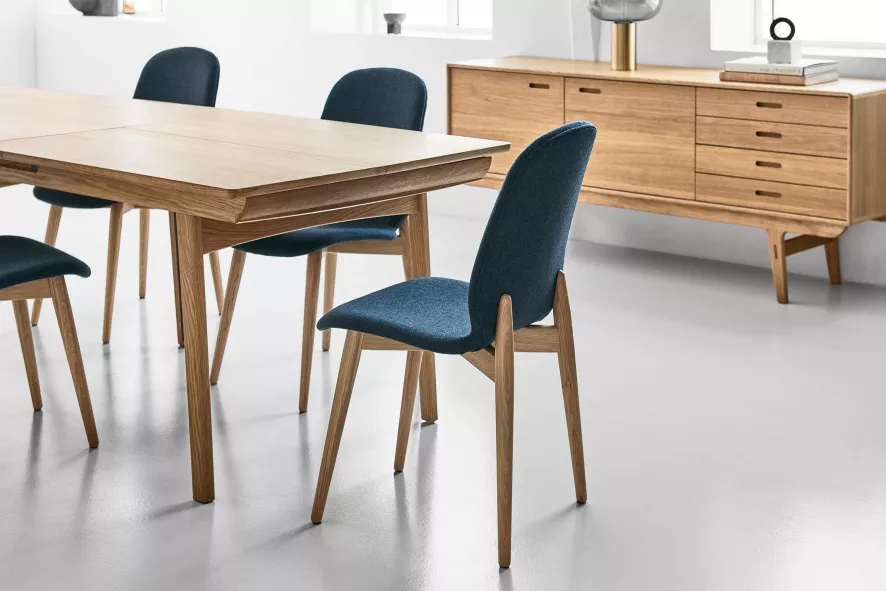 PBJ Designhouse Tradition Stoel Walnoot Onderstel High Blue 13 PBJ Designhouse Tradition Stoel Walnoot Onderstel High Blue - Afbeelding 11