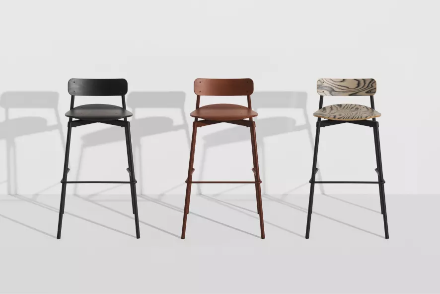 Petite Friture Fromme Wood Barkruk H75 Black 4 Petite Friture Fromme Wood Barkruk H75 Black - Afbeelding 2