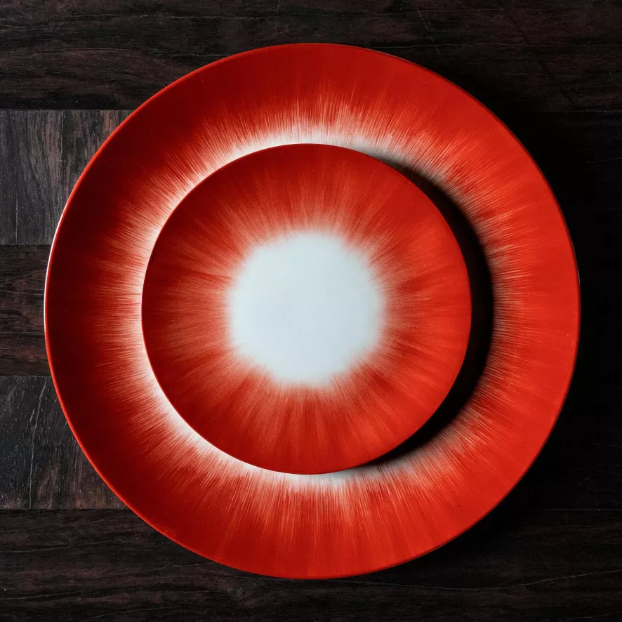 Serax Dé Tableware By Ann Demeulemeester Dinerbord Ø24 White/red 2 4 Serax Dé Tableware By Ann Demeulemeester Dinerbord Ø24 White/red 2 - Afbeelding 2