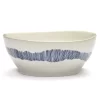 Serax Feast By Ottolenghi Kom Ø18 White Swirl Stripes Blue