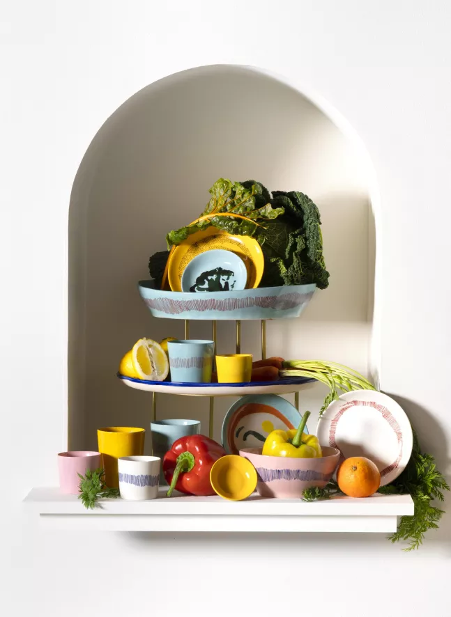 Serax Feast By Ottolenghi Kom Ø18 White Swirl Stripes Blue 8 Serax Feast By Ottolenghi Kom Ø18 White Swirl Stripes Blue - Afbeelding 6