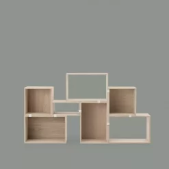 Muuto Stacked 2.0 Kast Met Backboard Medium Eiken/lichtgroen -Meubel Speciaal Winkel x886x886 stacked 2 0 kast small open33.jpg.pagespeed.ic .dokErFPOnV