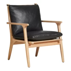 Stellar Works Rén Fauteuil Small Eiken Naturel Bellagio Black 7925 Gold