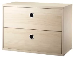 String Furniture Cabinet With Two Drawers 58 X 30 X 42 Cm Es
