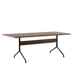 &tradition Pavilion AV19 Tafel 200x90 Zwart Onderstel, Gelakt Walnoot