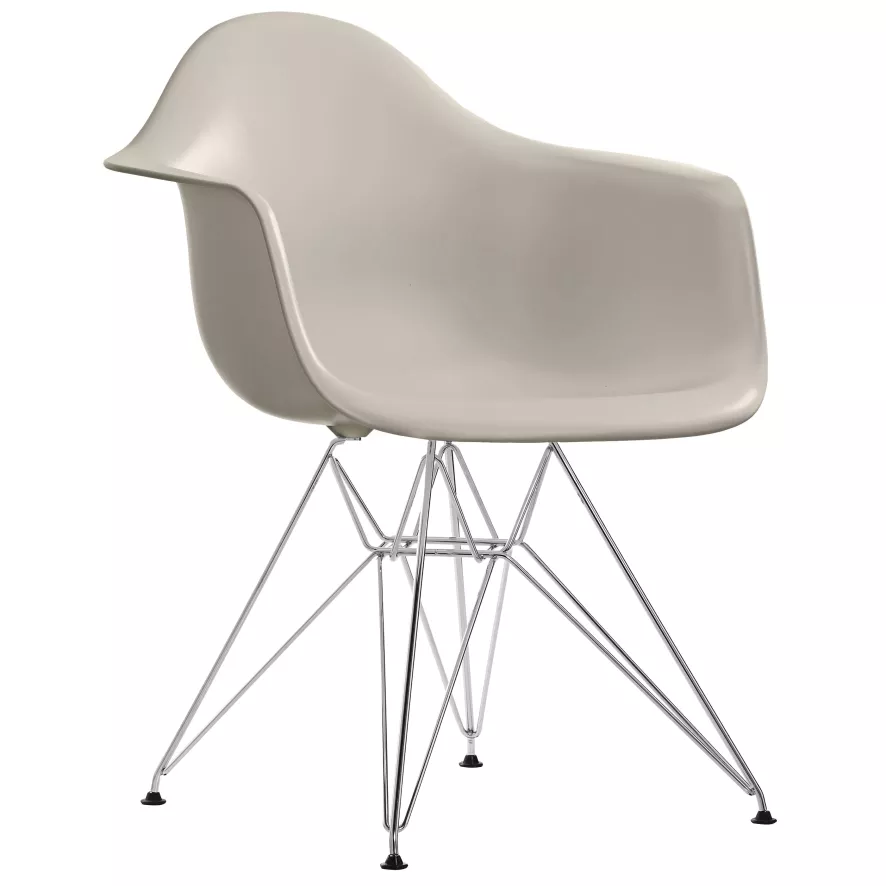 Vitra Eames DAR Stoel Verchroomd Onderstel, Mosterdgeel 11 Vitra Eames DAR Stoel Verchroomd Onderstel, Mosterdgeel - Afbeelding 9