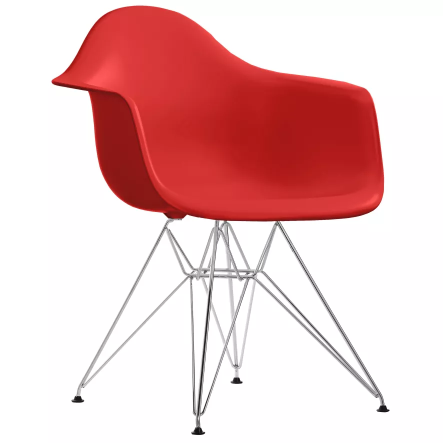 Vitra Eames DAR Stoel Verchroomd Onderstel, Mosterdgeel 13 Vitra Eames DAR Stoel Verchroomd Onderstel, Mosterdgeel - Afbeelding 11