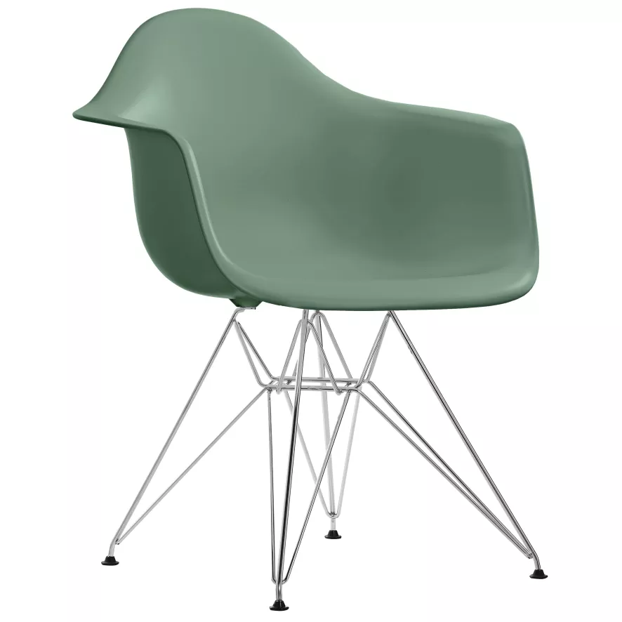 Vitra Eames DAR Stoel Verchroomd Onderstel, Mosterdgeel 15 Vitra Eames DAR Stoel Verchroomd Onderstel, Mosterdgeel - Afbeelding 13