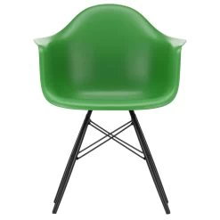 Vitra Eames DAW Stoel Zwart Esdoorn Onderstel, Groen