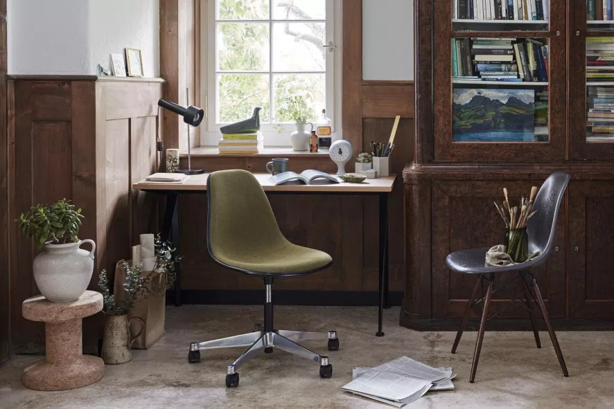 Vitra Eames DSW Stoel Donker Esdoorn Onderstel, Forest 10 Vitra Eames DSW Stoel Donker Esdoorn Onderstel, Forest - Afbeelding 8