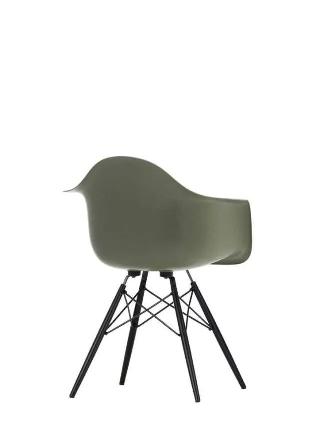 Vitra Eames DAW Fiberglass Stoel Zwart Esdoorn, Raw Umber 7 Vitra Eames DAW Fiberglass Stoel Zwart Esdoorn, Raw Umber - Afbeelding 5