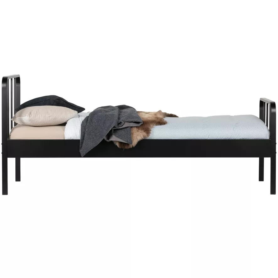 WOOOD Exclusive Mees Bed 90x200 Zwart 3 WOOOD Exclusive Mees Bed 90x200 Zwart