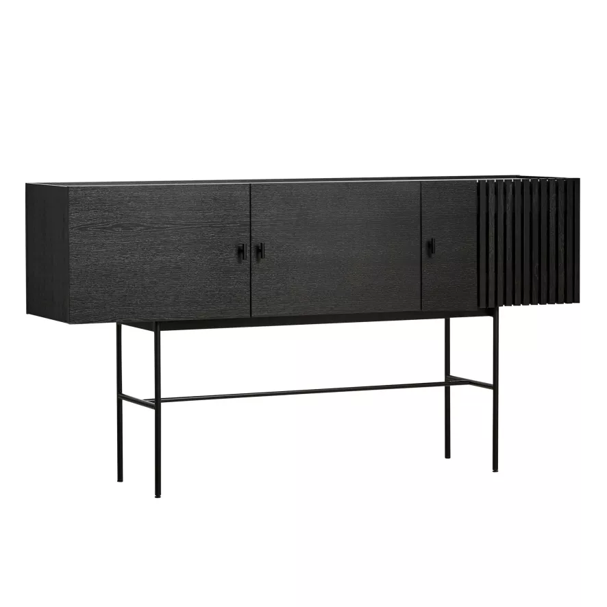 Woud Array Dressoir 180 Black Painted Oak Veneer 3 Woud Array Dressoir 180 Black Painted Oak Veneer