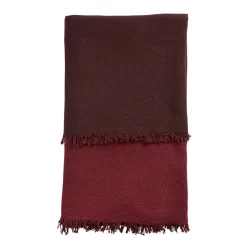 Woud Double Plaid 125x180 Chestnut Brown